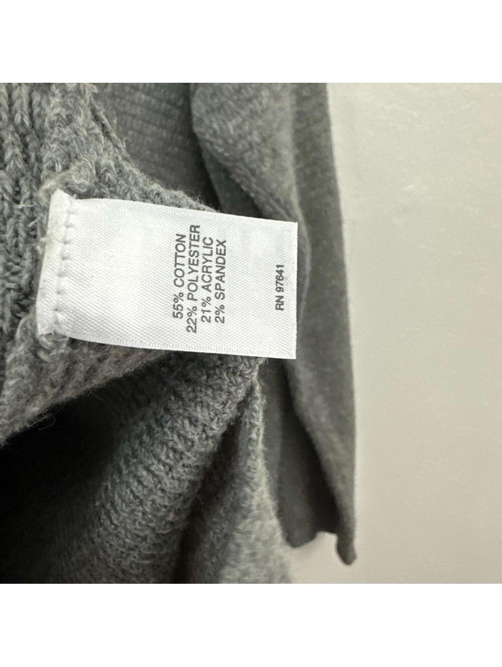 J. Jill Women’s Grey V-Neck Long Sleeve Sweater Size 1X - Picture 4 of 5